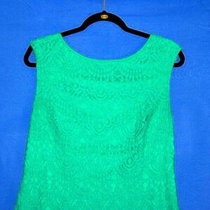 Jessica Howard Lace Sheath Dress - Women's Size 16 - Teal Green - Lined